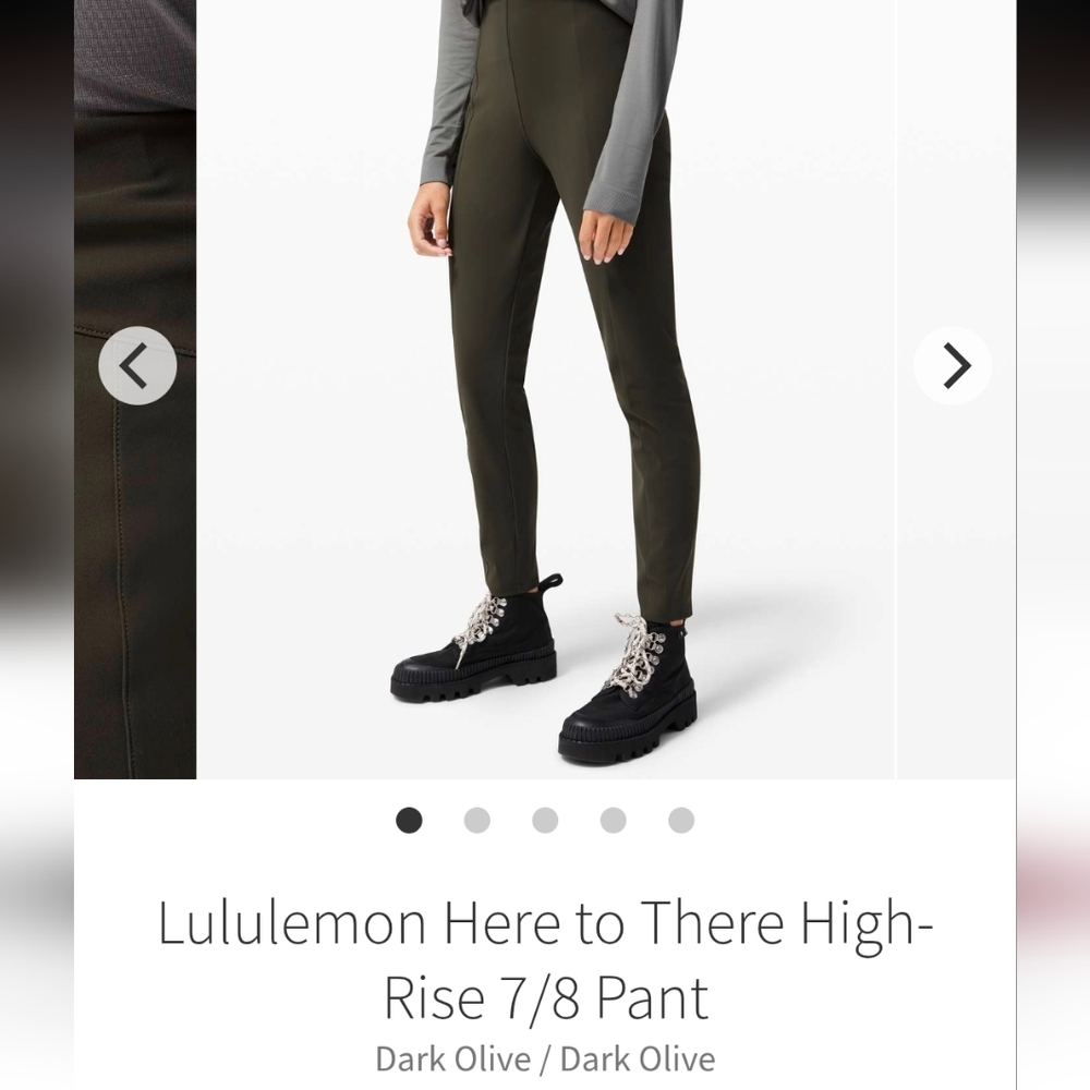 Here To There 7/8 Pant Dark Olive